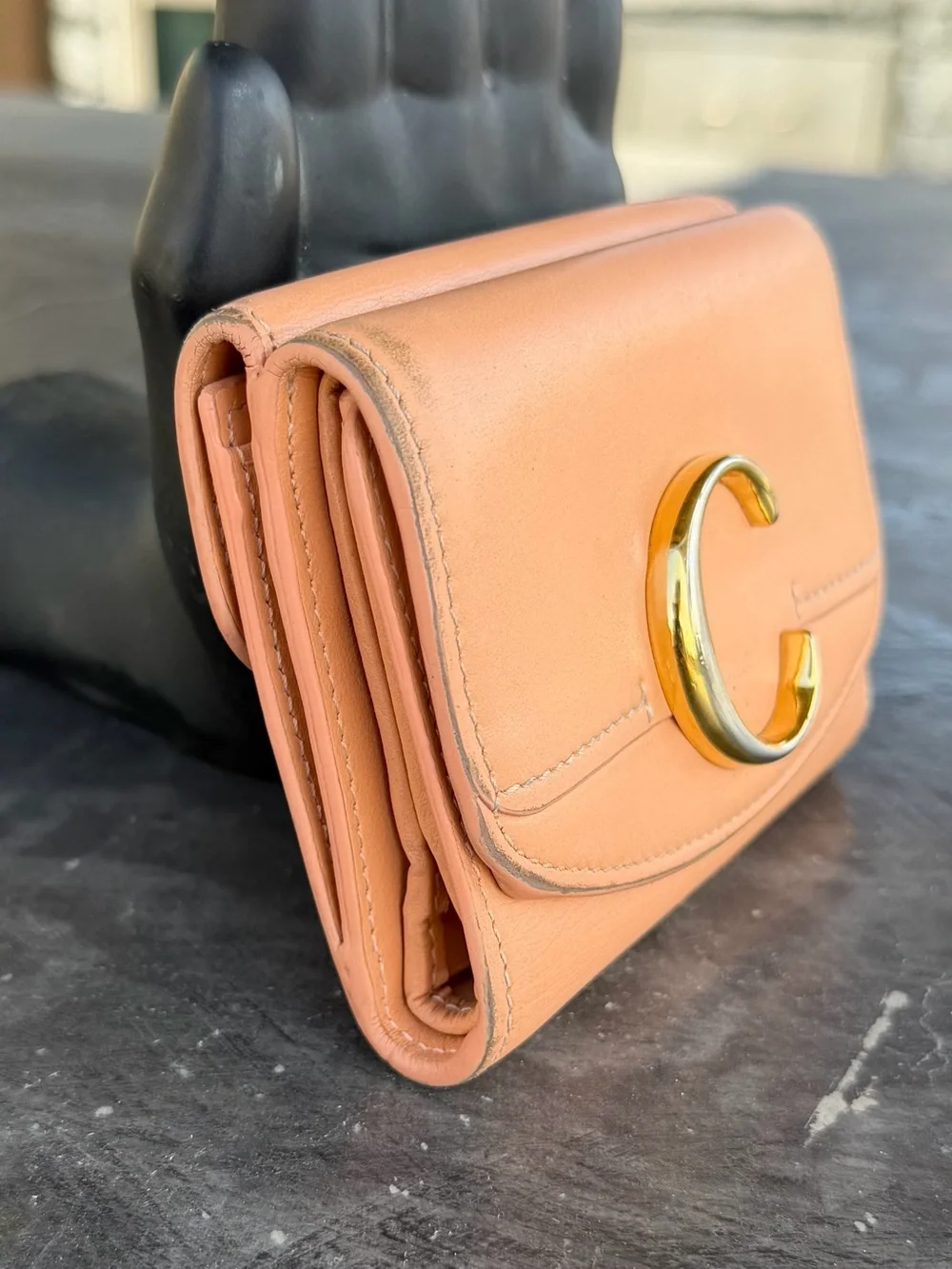 Chloe C Leather Trifold Wallet